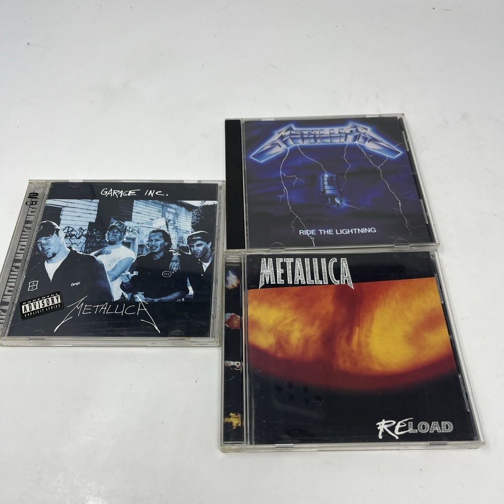 Metallica CD Lot (3) Ride The Lightning Reload Garage Inc